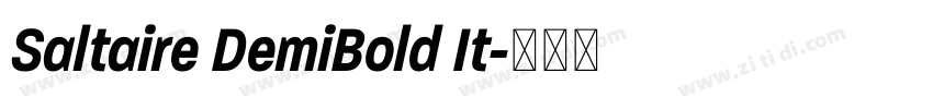 Saltaire DemiBold It字体转换
